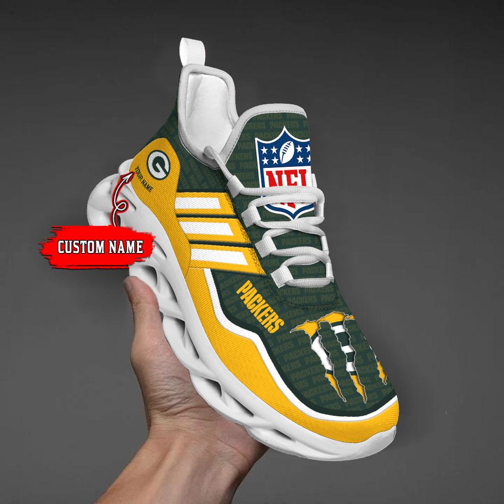 Ideafootwear Green Bay Packers Max Soul Shoes Sneakers For Men And Women