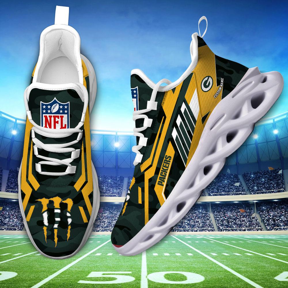 Ideafootwear Green Bay Packers Max Soul Shoes Sneakers For Men And Women