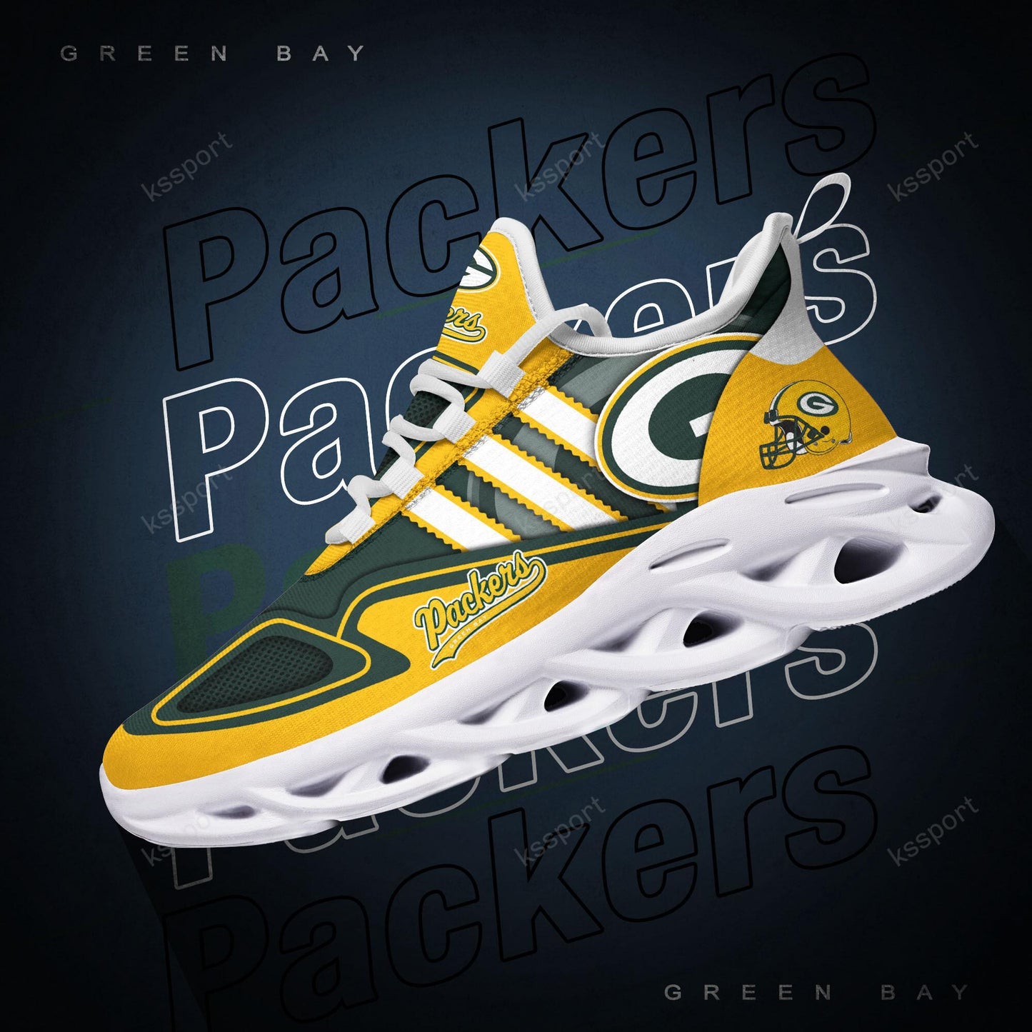 Ideafootwear Green Bay Packers Max Soul Shoes Sneakers For Men And Women