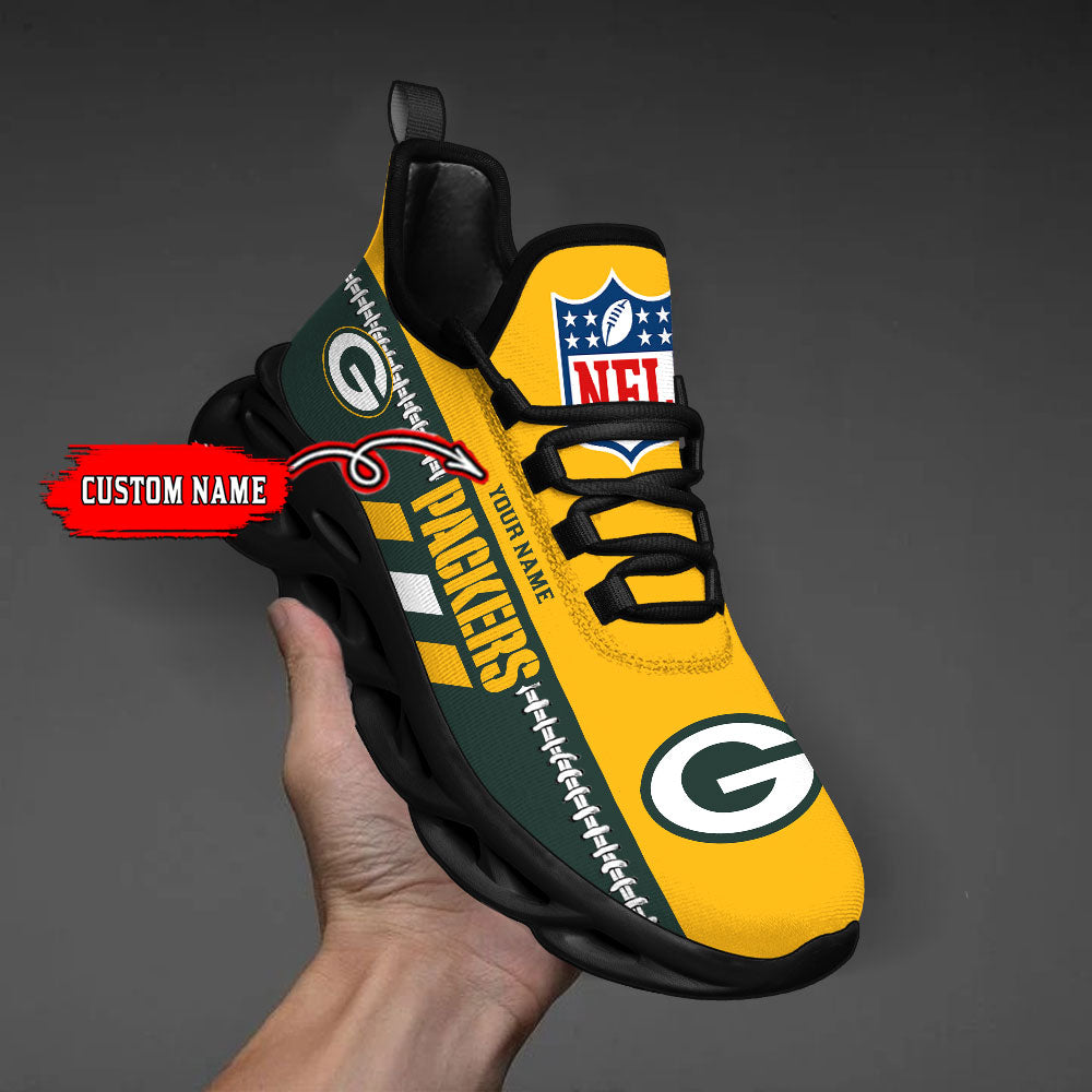 Ideafootwear Green Bay Packers Max Soul Shoes Sneakers For Men And Women