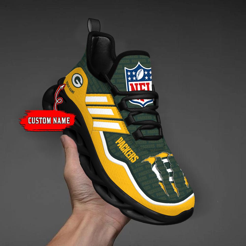 Ideafootwear Green Bay Packers Max Soul Shoes Sneakers For Men And Women