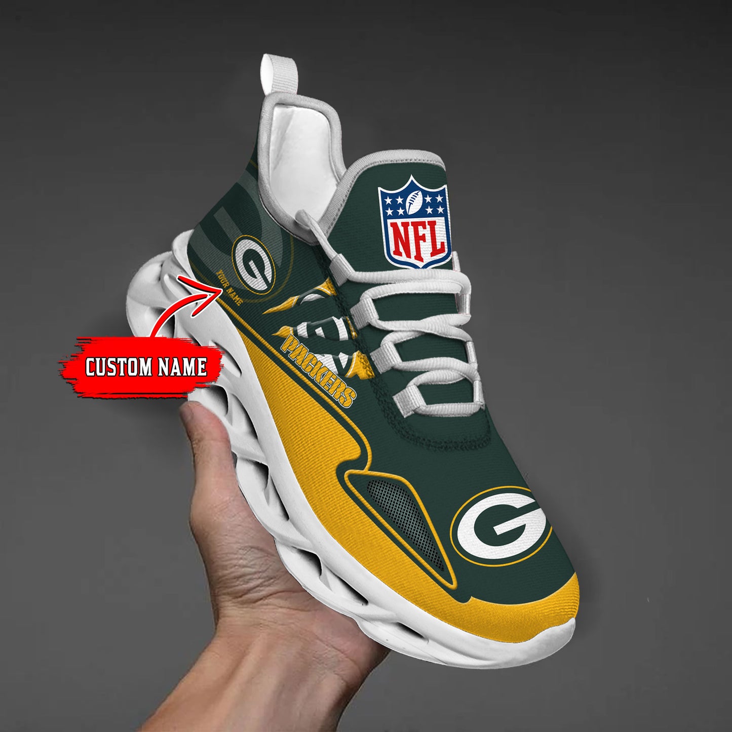 Ideafootwear Green Bay Packers Max Soul Shoes Sneakers For Men And Women
