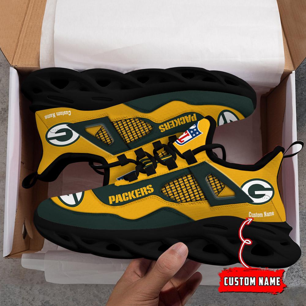 Ideafootwear Green Bay Packers Max Soul Shoes Sneakers For Men And Women