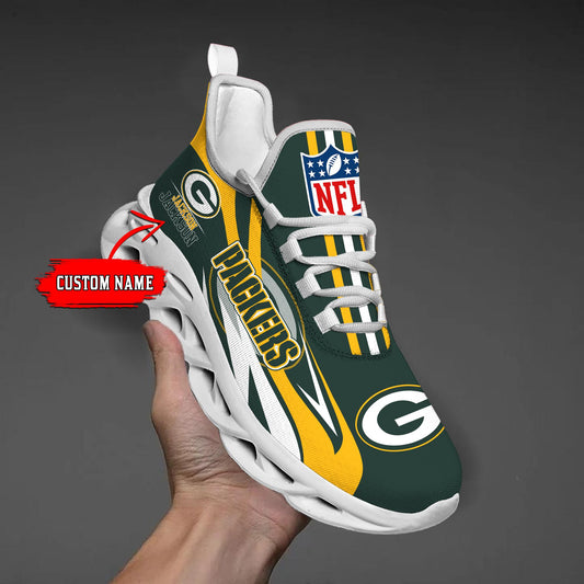 Ideafootwear Green Bay Packers Max Soul Shoes Sneakers For Men And Women