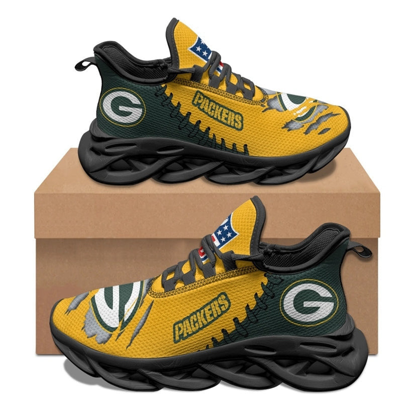 Ideafootwear Green Bay Packers Max Soul Shoes Sneakers For Men And Women