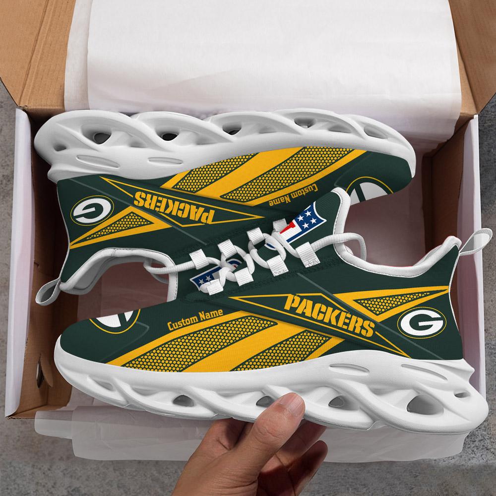 Ideafootwear Green Bay Packers Max Soul Shoes Sneakers For Men And Women