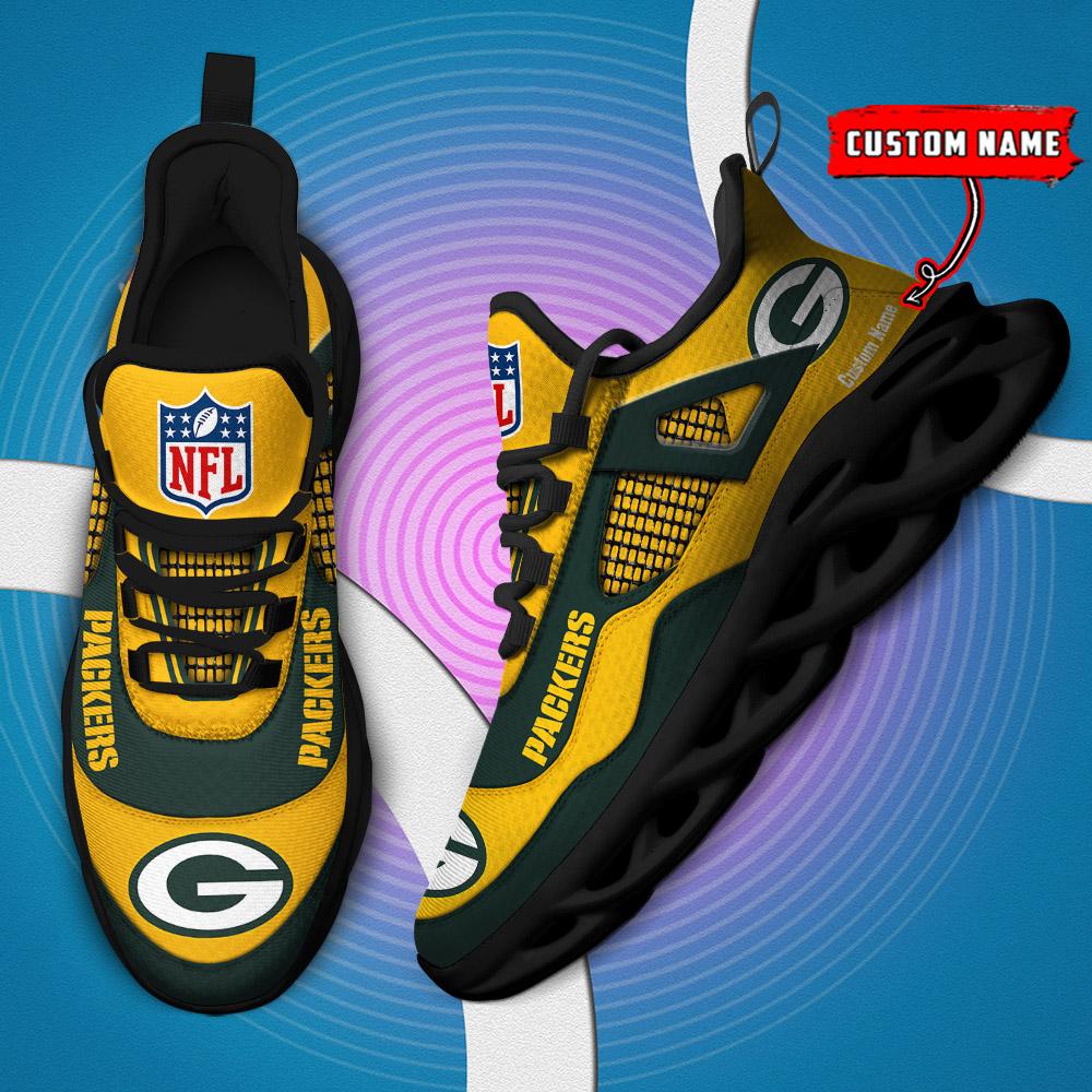 Ideafootwear Green Bay Packers Max Soul Shoes Sneakers For Men And Women