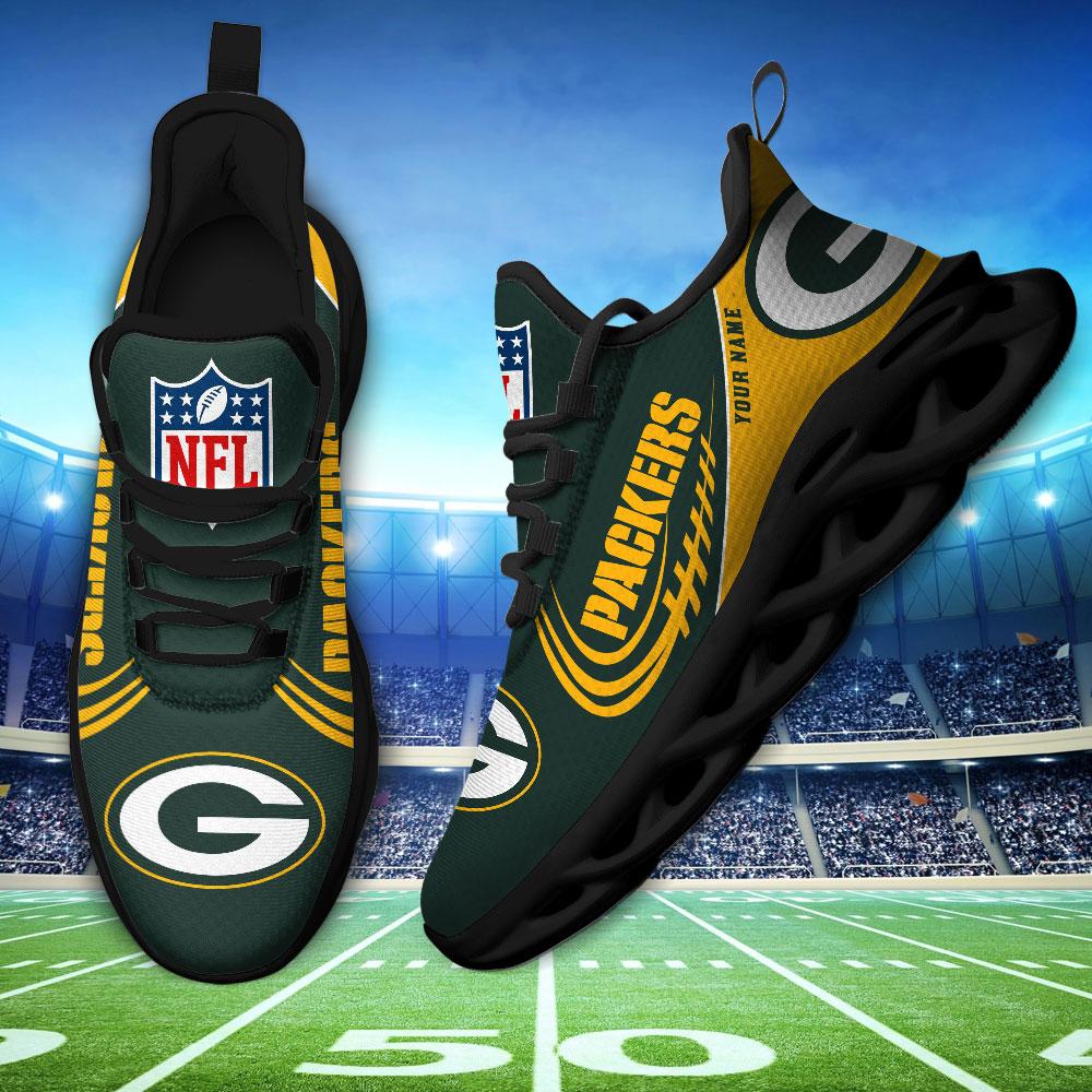 Ideafootwear Green Bay Packers Max Soul Shoes Sneakers For Men And Women
