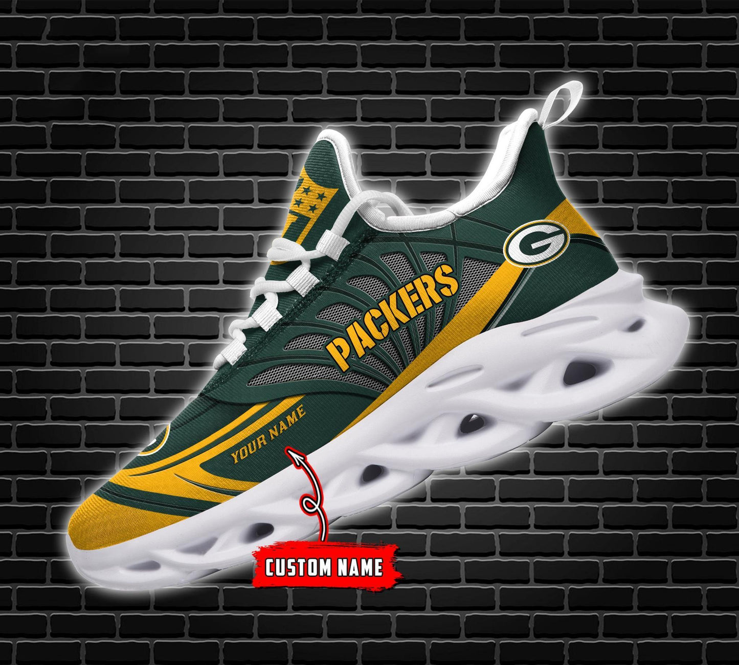 Ideafootwear Green Bay Packers Max Soul Shoes Sneakers For Men And Women
