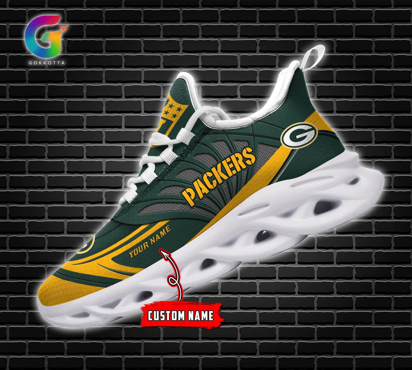 Ideafootwear Green Bay Packers Max Soul Shoes Sneakers For Men And Women