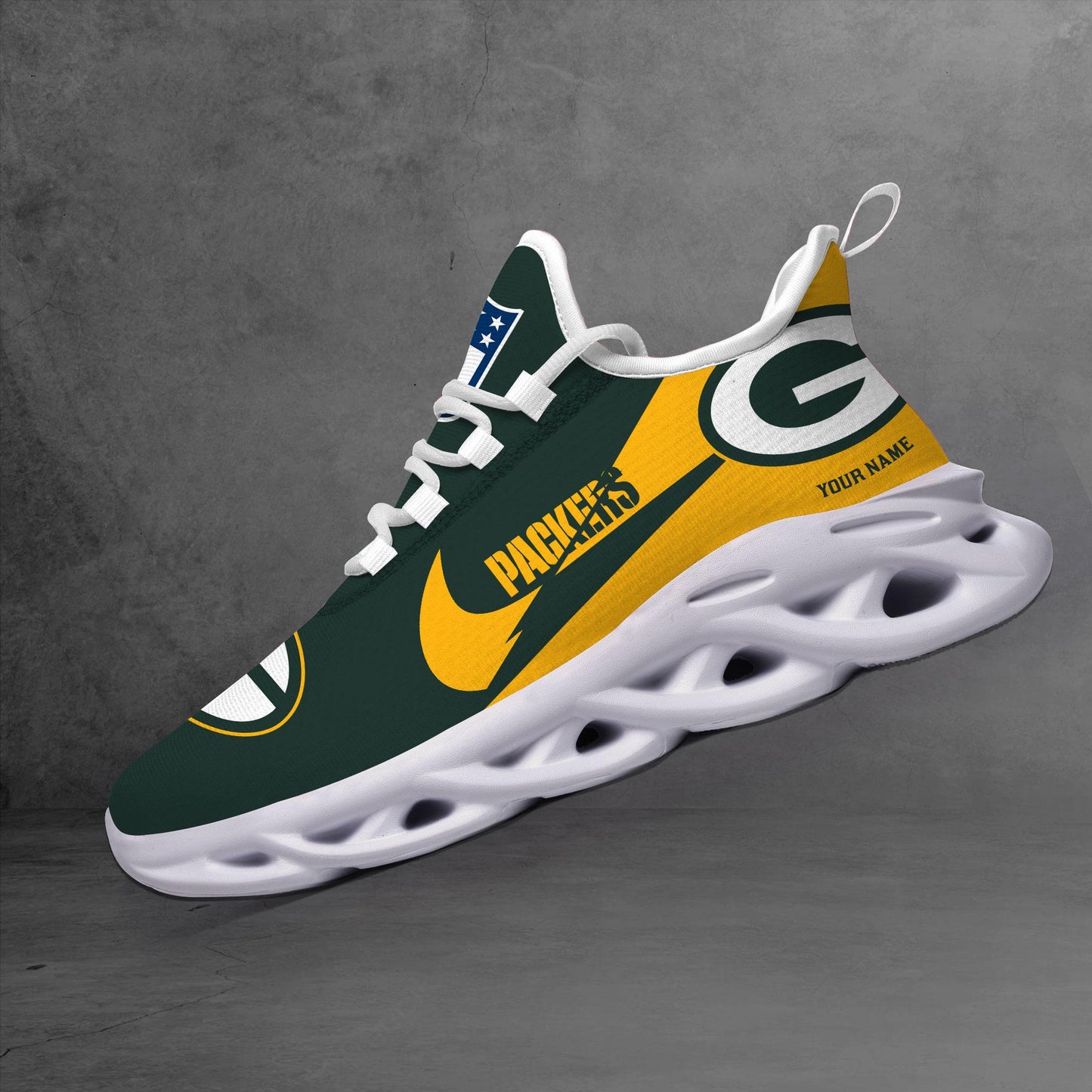 Ideafootwear Green Bay Packers Max Soul Shoes Sneakers For Men And Women