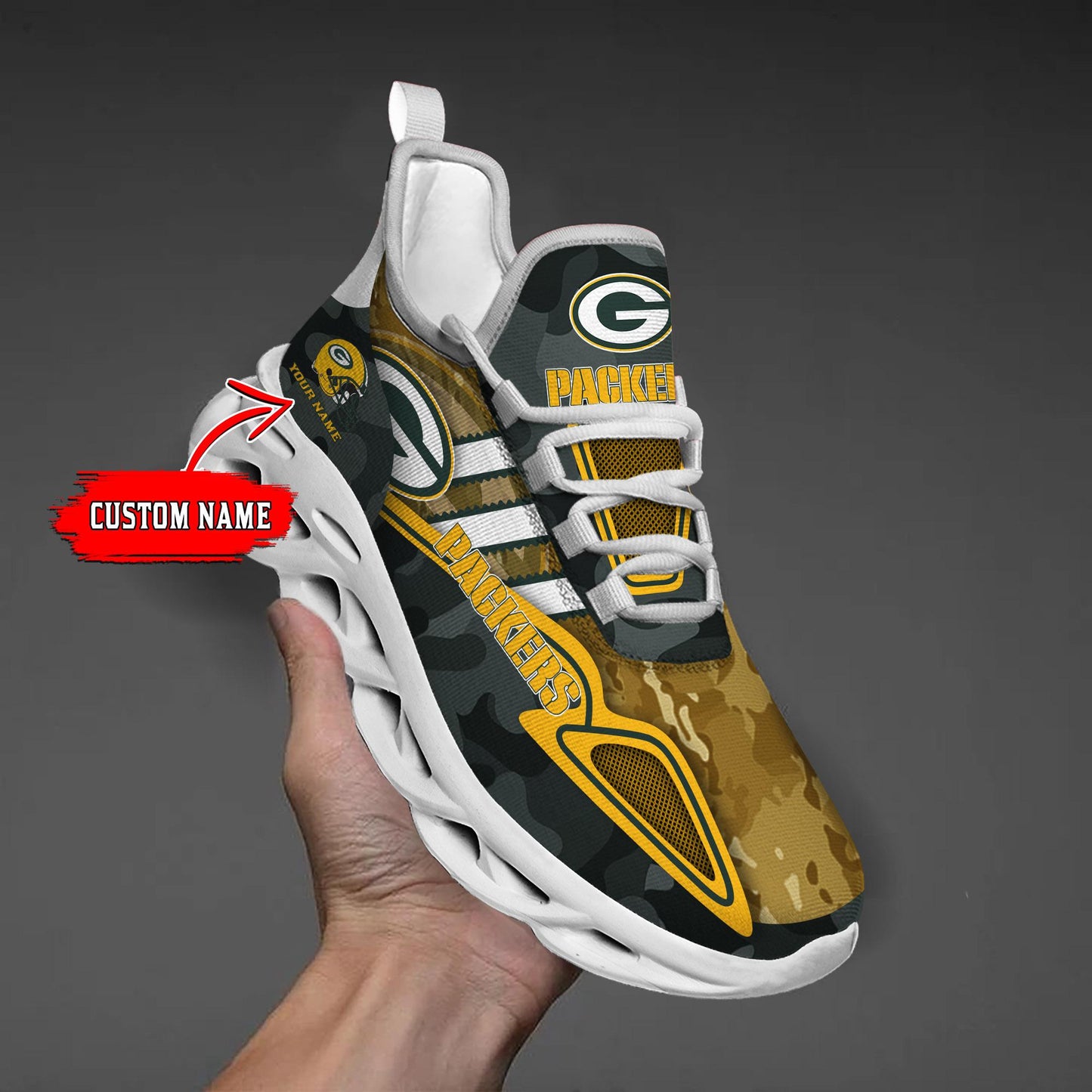 Ideafootwear Green Bay Packers Max Soul Shoes Sneakers For Men And Women