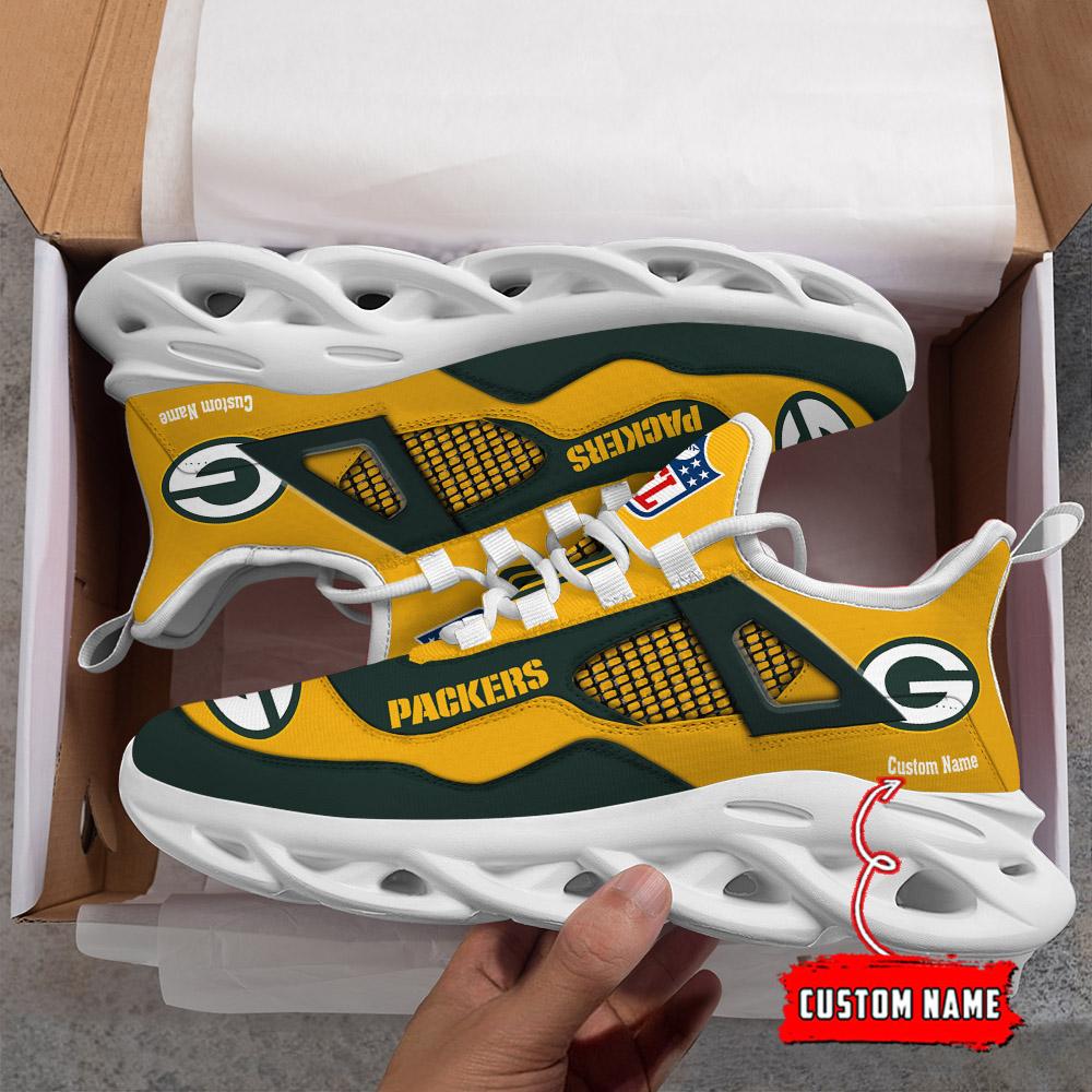 Ideafootwear Green Bay Packers Max Soul Shoes Sneakers For Men And Women