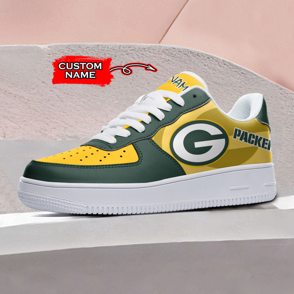 Ideafootwear Green Bay Packers NFL Air Low-Top Sneakers Shoes For Men And Women