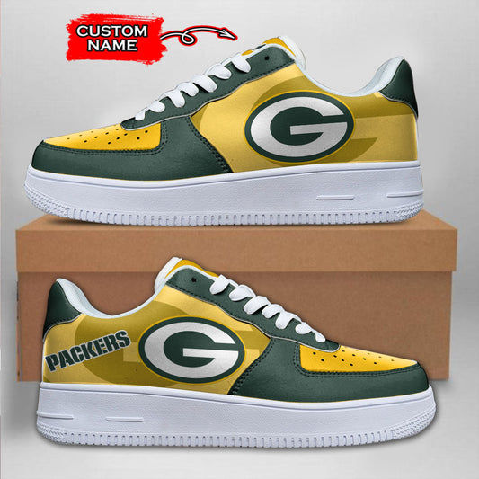 Ideafootwear Green Bay Packers NFL Air Low-Top Sneakers Shoes For Men And Women