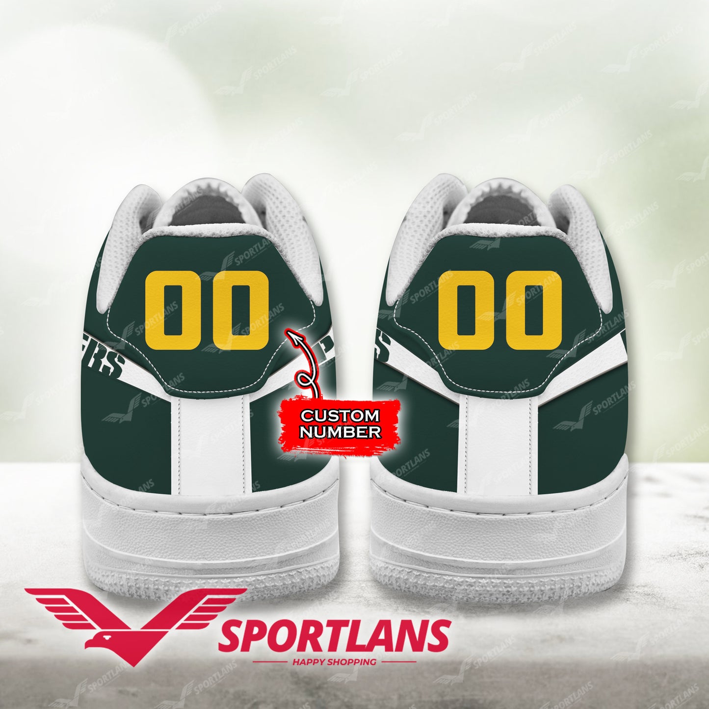 Ideafootwear Green Bay Packers NFL Air Low-Top Sneakers Shoes For Men And Women