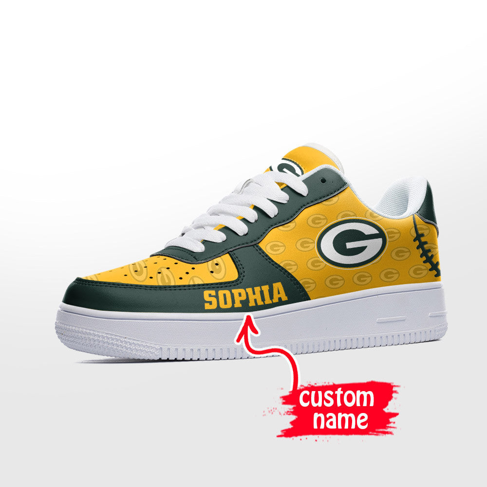 Ideafootwear Green Bay Packers NFL Air Low-Top Sneakers Shoes For Men And Women