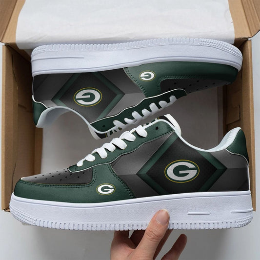 Ideafootwear Green Bay Packers NFL Air Low-Top Sneakers Shoes For Men And Women