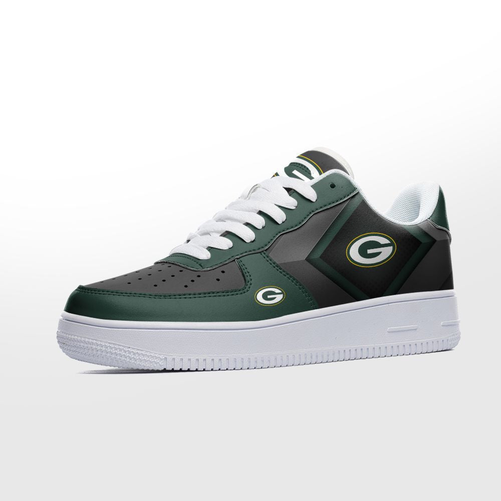 Ideafootwear Green Bay Packers NFL Air Low-Top Sneakers Shoes For Men And Women