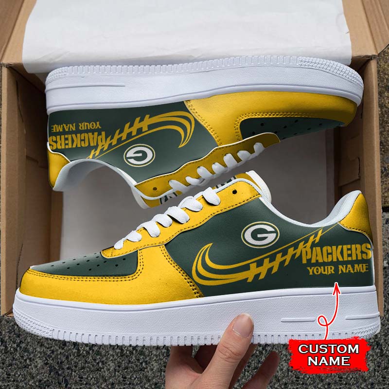 Ideafootwear Green Bay Packers NFL Air Low-Top Sneakers Shoes For Men And Women