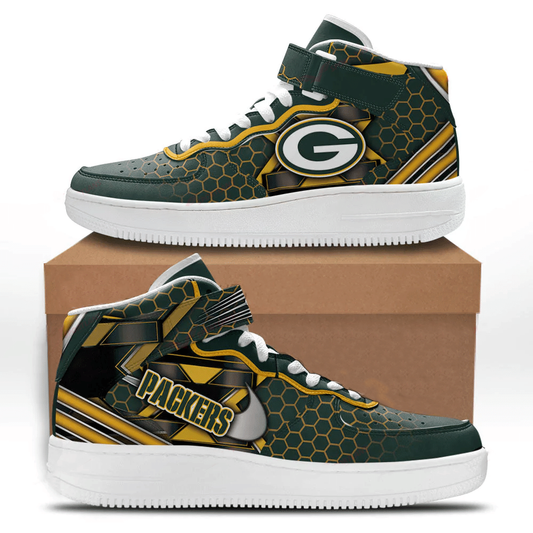 Ideafootwear Green Bay Packers NFL Air Low-Top Sneakers Shoes For Men And Women