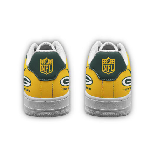 Ideafootwear Green Bay Packers NFL Air Low-Top Sneakers Shoes For Men And Women