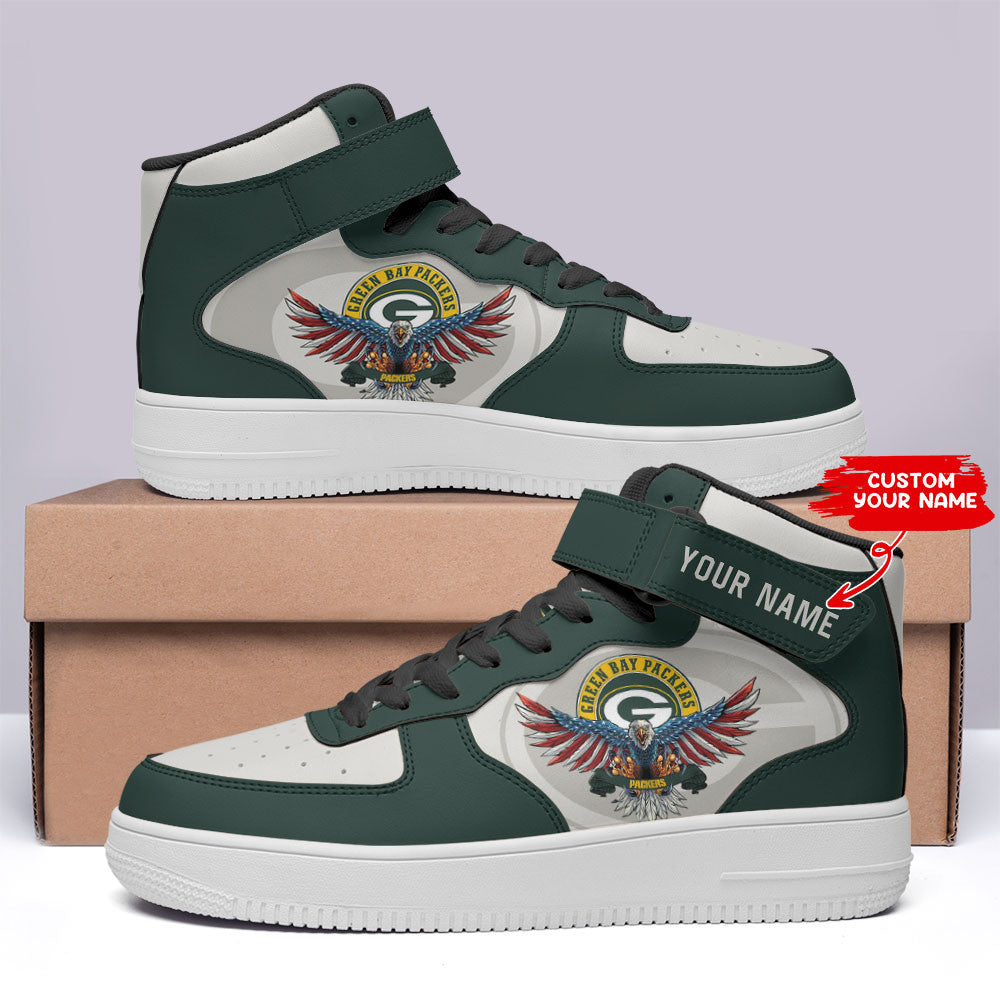 Ideafootwear Green Bay Packers NFL Air Low-Top Sneakers Shoes For Men And Women