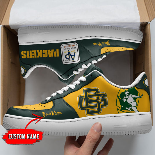 Ideafootwear Green Bay Packers NFL Air Low-Top Sneakers Shoes For Men And Women