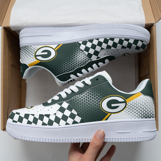 Ideafootwear Green Bay Packers NFL Air Low-Top Sneakers Shoes For Men And Women