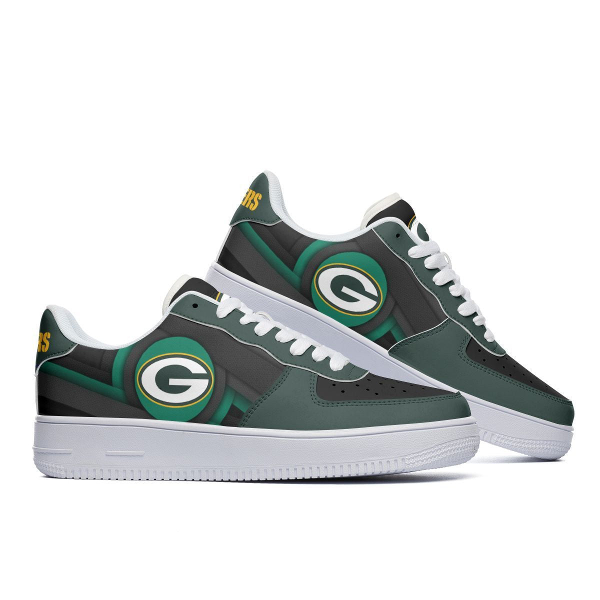 Ideafootwear Green Bay Packers NFL Air Low-Top Sneakers Shoes For Men And Women