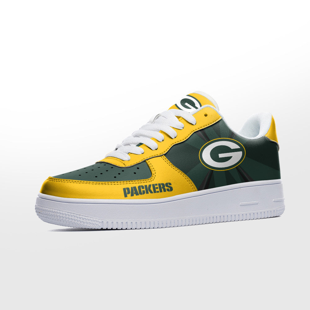 Ideafootwear Green Bay Packers NFL Air Low-Top Sneakers Shoes For Men And Women