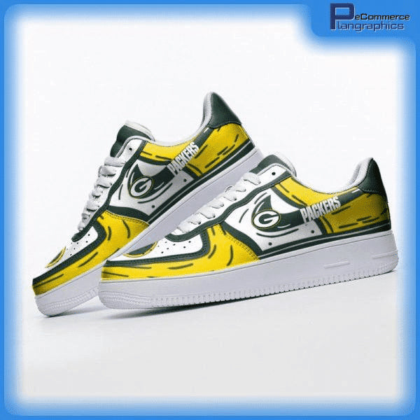 Ideafootwear Green Bay Packers NFL Air Low-Top Sneakers Shoes For Men And Women