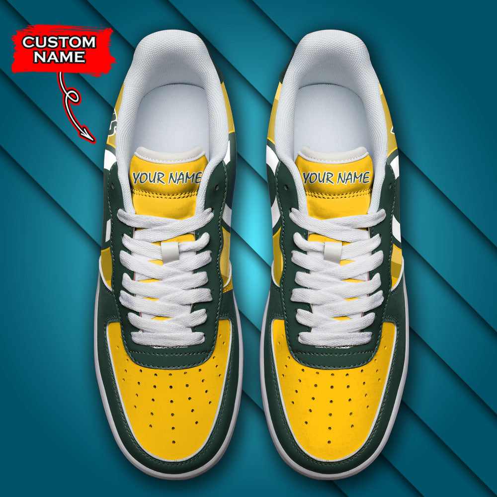 Ideafootwear Green Bay Packers NFL Air Low-Top Sneakers Shoes For Men And Women