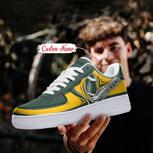 Ideafootwear Green Bay Packers NFL Air Low-Top Sneakers Shoes For Men And Women