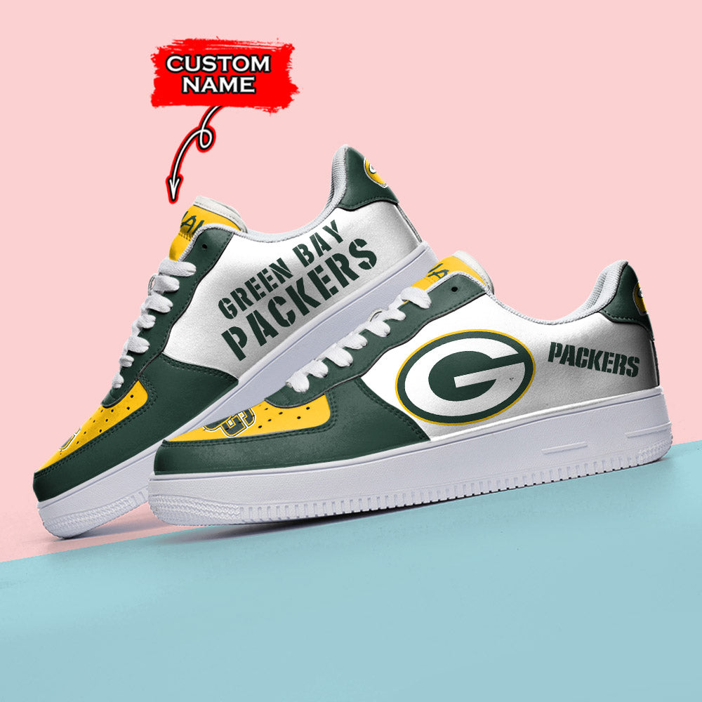 Ideafootwear Green Bay Packers NFL Air Low-Top Sneakers Shoes For Men And Women