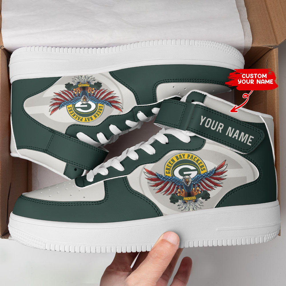 Ideafootwear Green Bay Packers NFL Air Low-Top Sneakers Shoes For Men And Women