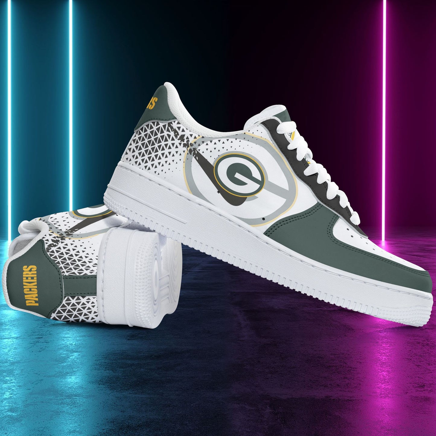 Ideafootwear Green Bay Packers NFL Air Low-Top Sneakers Shoes For Men And Women