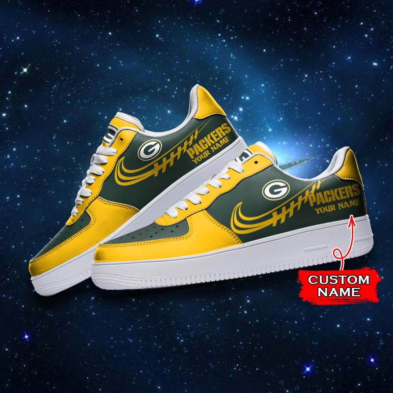 Ideafootwear Green Bay Packers NFL Air Low-Top Sneakers Shoes For Men And Women