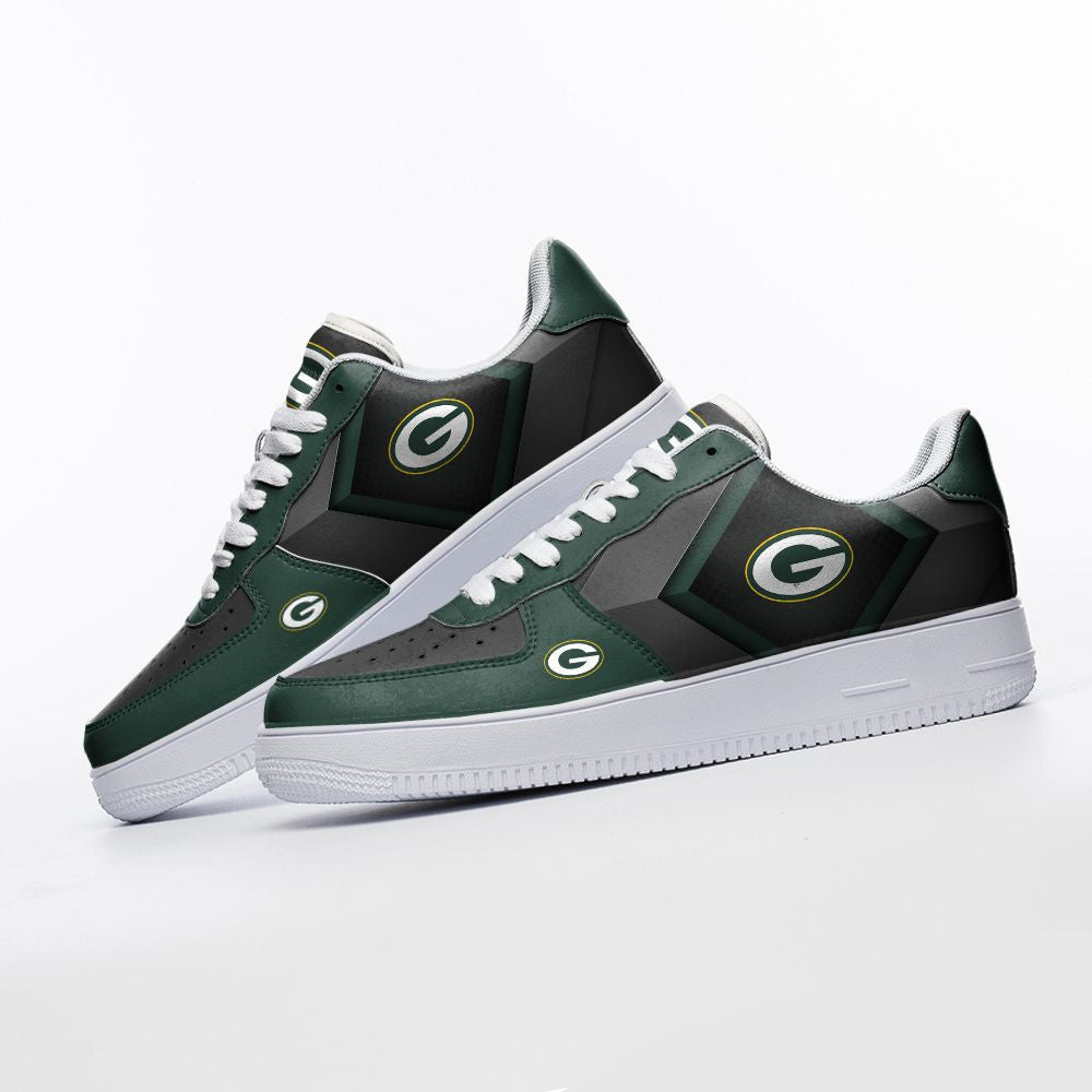 Ideafootwear Green Bay Packers NFL Air Low-Top Sneakers Shoes For Men And Women