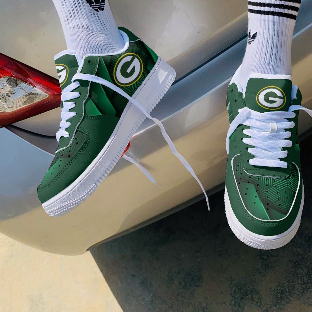 Ideafootwear Green Bay Packers NFL Air Low-Top Sneakers Shoes For Men And Women