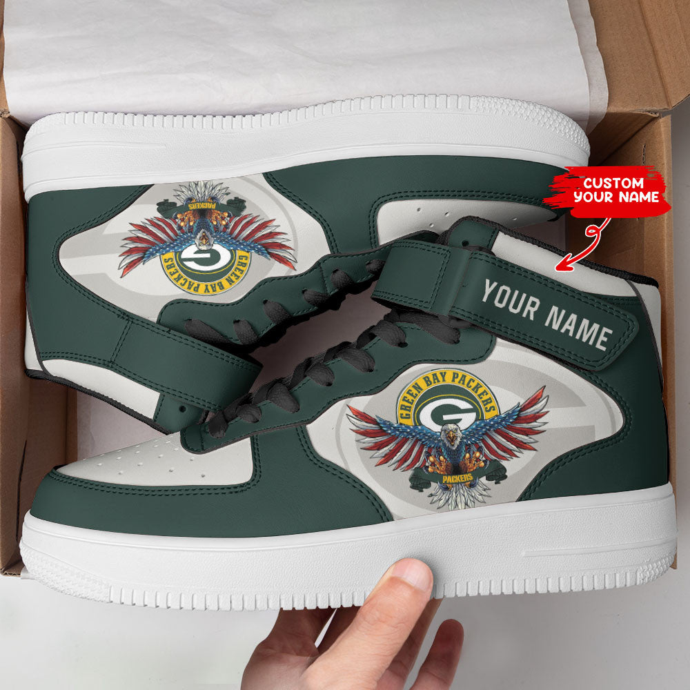 Ideafootwear Green Bay Packers NFL Air Low-Top Sneakers Shoes For Men And Women