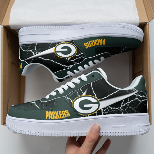 Ideafootwear Green Bay Packers NFL Air Low-Top Sneakers Shoes For Men And Women
