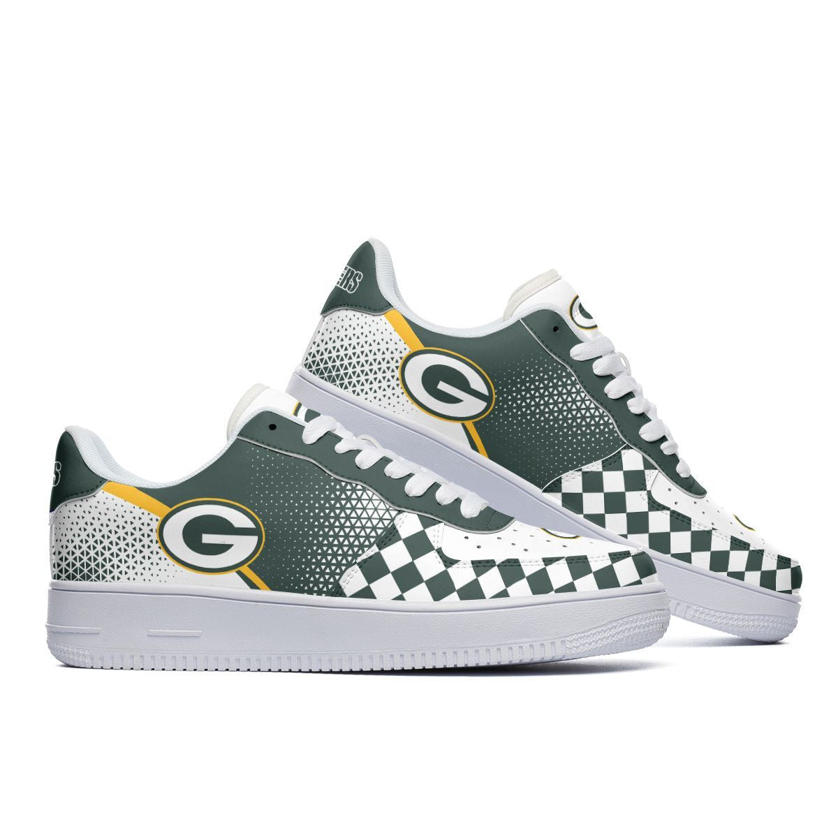 Ideafootwear Green Bay Packers NFL Air Low-Top Sneakers Shoes For Men And Women