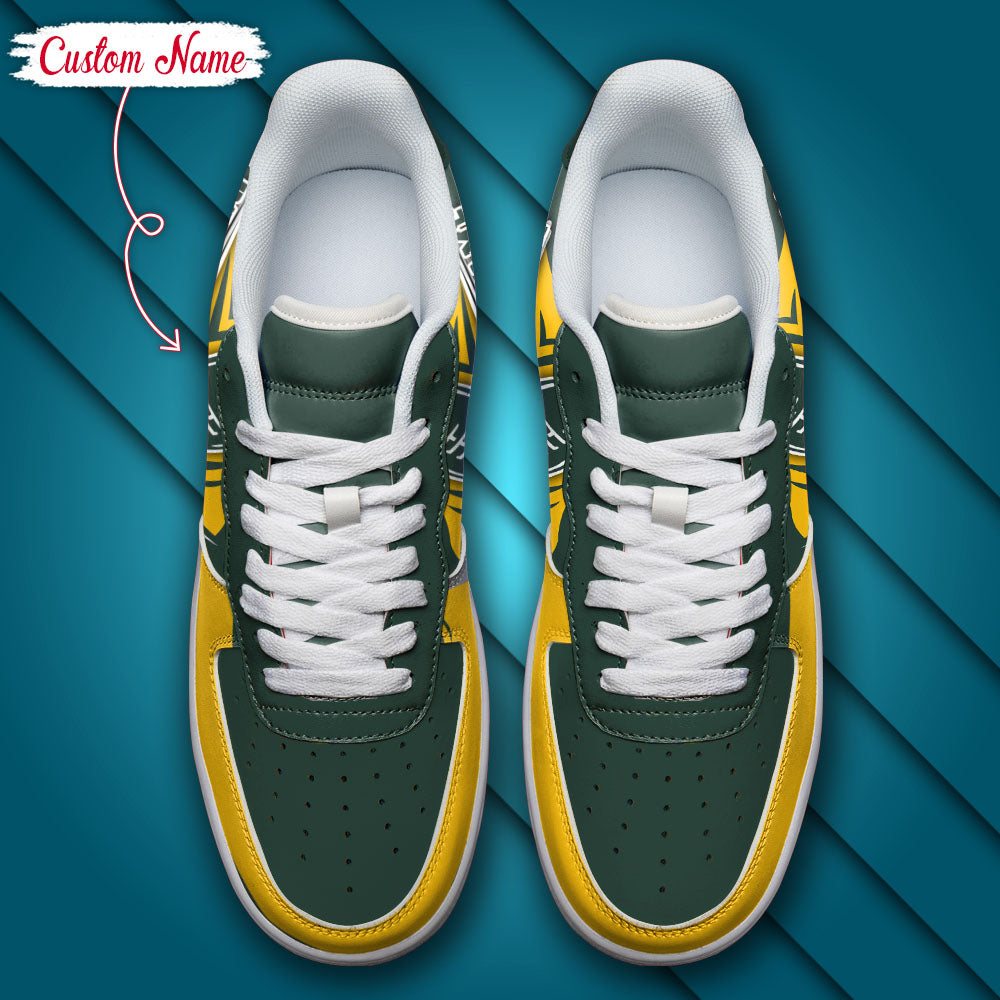 Ideafootwear Green Bay Packers NFL Air Low-Top Sneakers Shoes For Men And Women