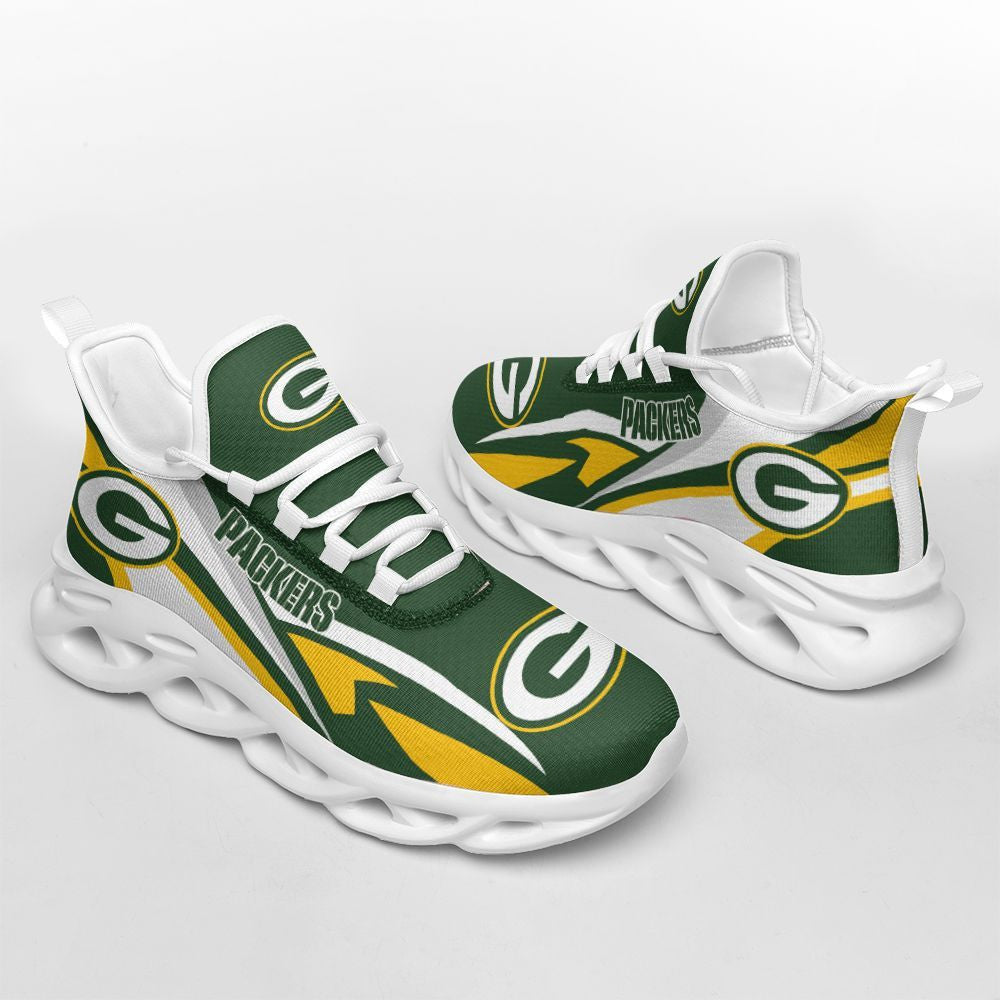 Ideafootwear Green Bay Packers NFL Max Soul Shoes Sneakers For Men And Women