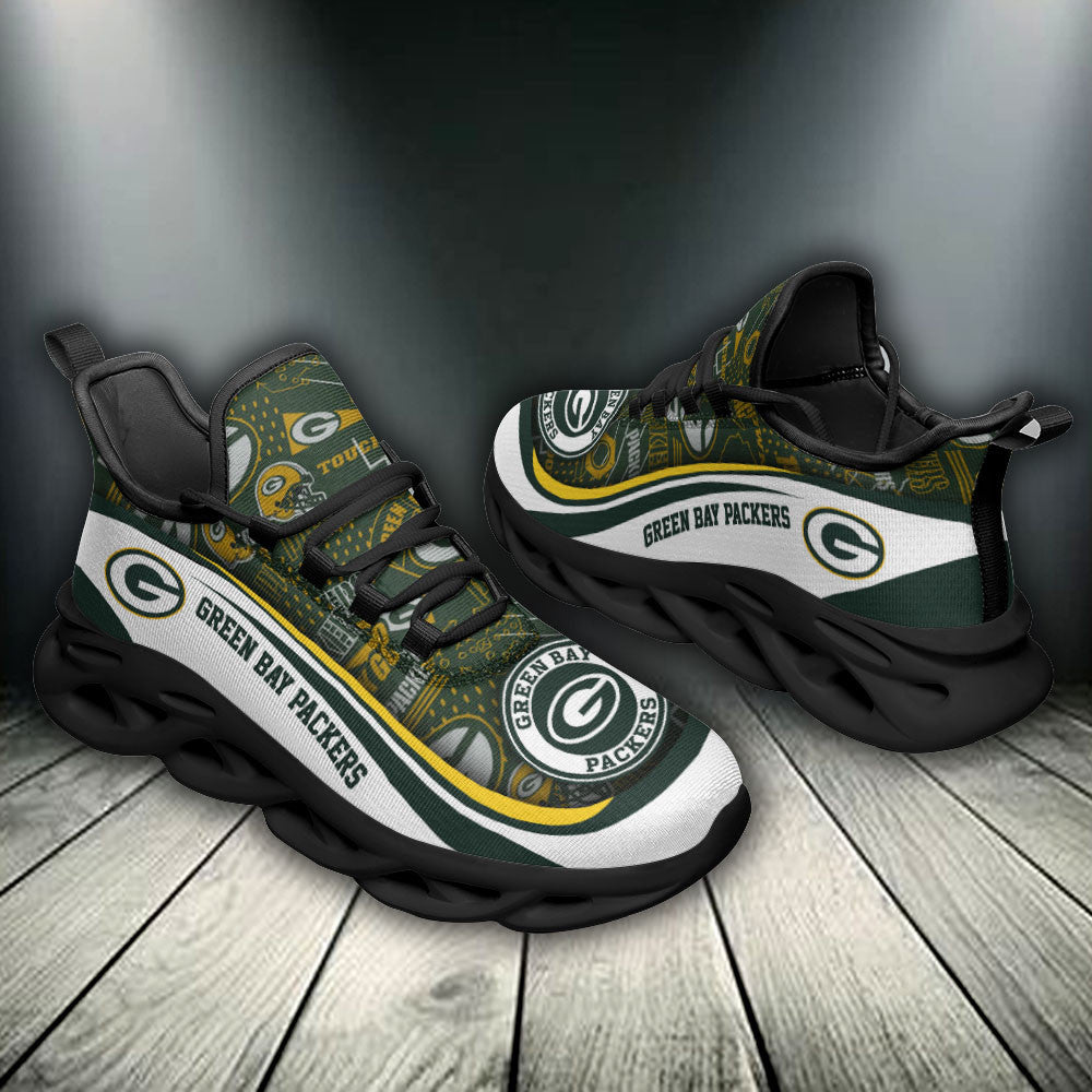 Ideafootwear Green Bay Packers NFL Max Soul Shoes Sneakers For Men And Women