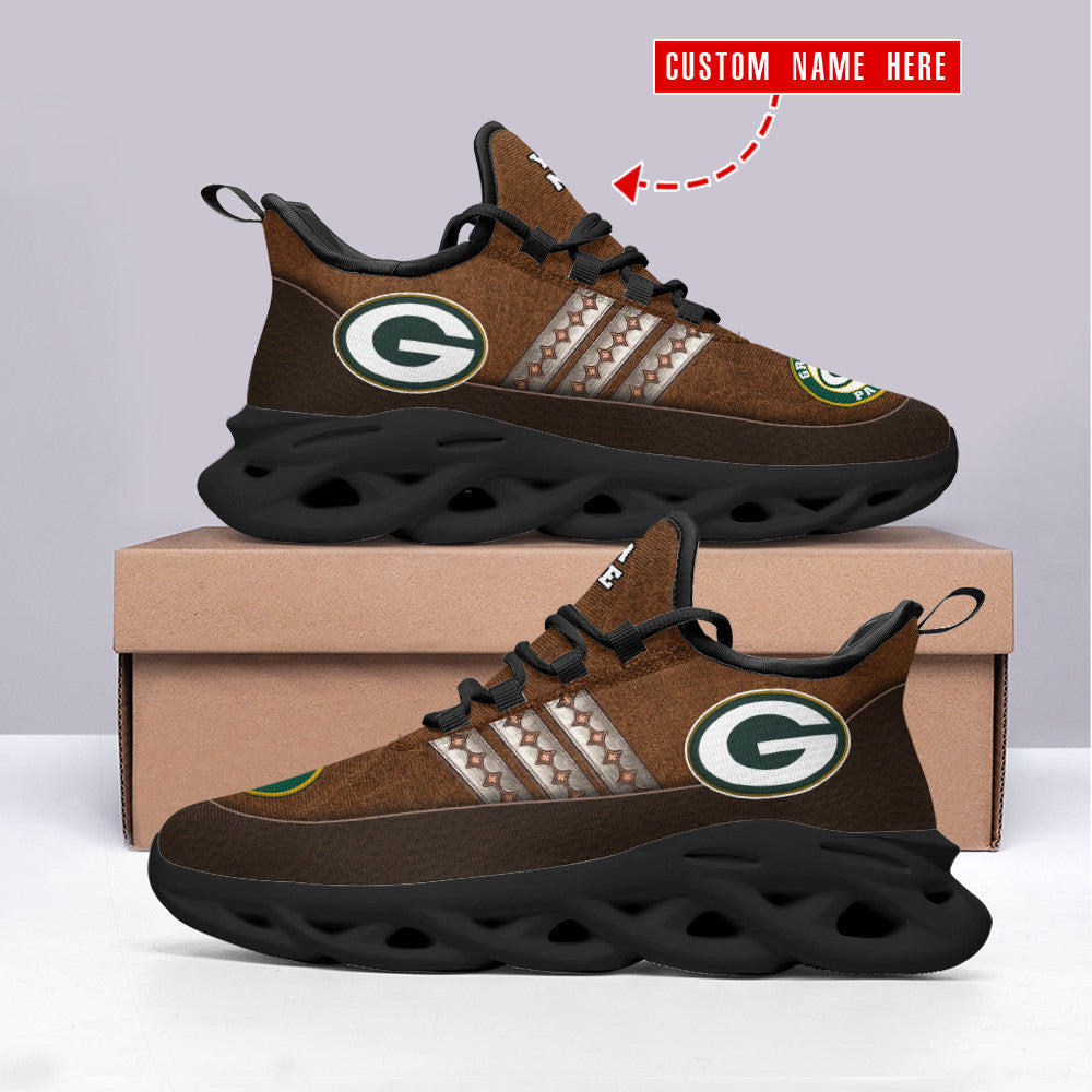 Ideafootwear Green Bay Packers NFL Max Soul Shoes Sneakers For Men And Women