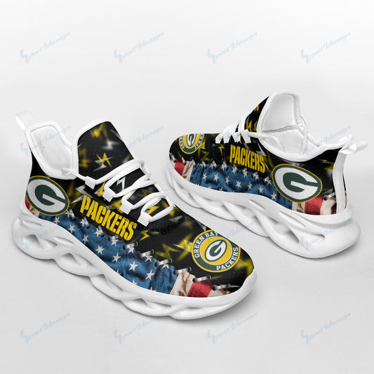 Ideafootwear Green Bay Packers NFL Max Soul Shoes Sneakers For Men And Women