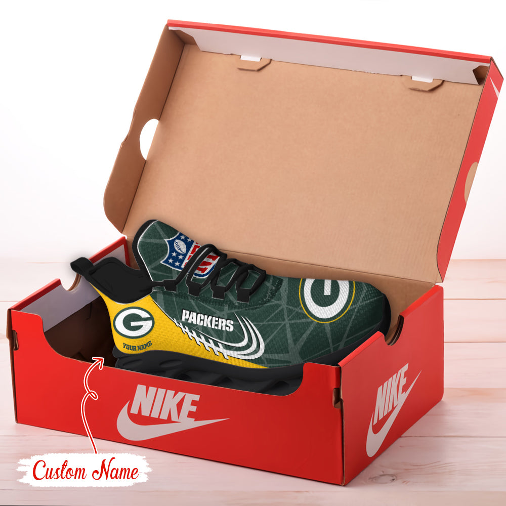 Ideafootwear Green Bay Packers NFL Max Soul Shoes Sneakers For Men And Women