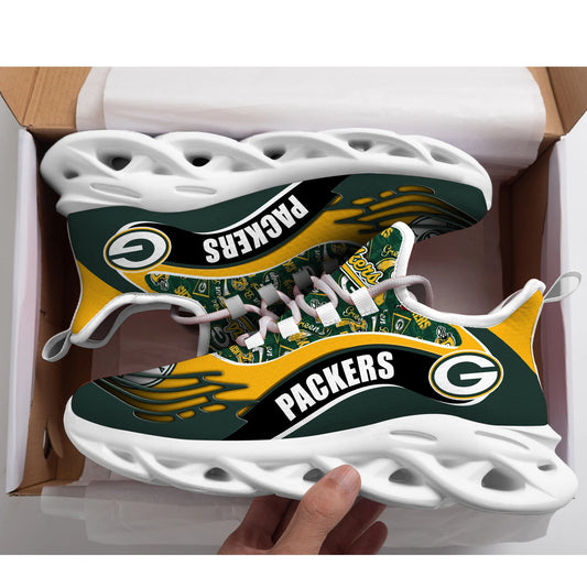 Ideafootwear Green Bay Packers NFL Max Soul Shoes Sneakers For Men And Women